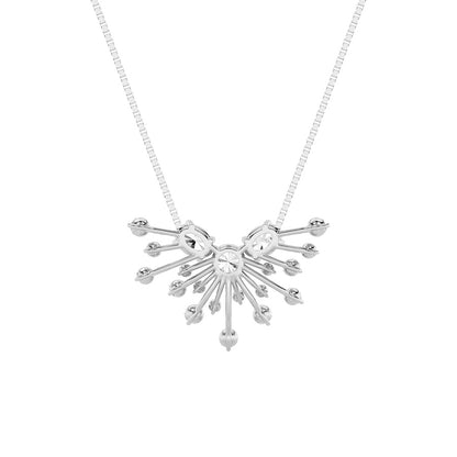 3CTW Round Shaped Lab Grown Diamond (F/VS) Astralis Necklace in 14K Gold