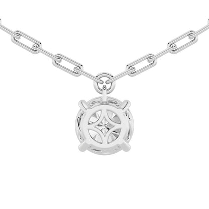 2CTW Round Shaped Lab Grown Diamond (F/VVS) Strata Chic Collection Necklace in 14K Gold