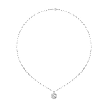 2CTW Round Shaped Lab Grown Diamond (F/VS) Strata Chic Collection Necklace in 14K Gold