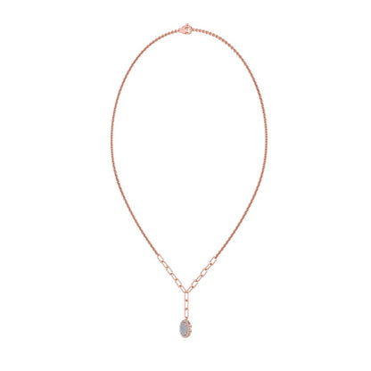 1.5CTW Oval Shaped Lab Grown Diamond (F/VS) Solitaire Necklace in 14K Gold