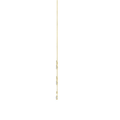 3CTW Pear Shaped Lab Grown Diamond (F/VS) Solitaire Necklace in 14K Gold