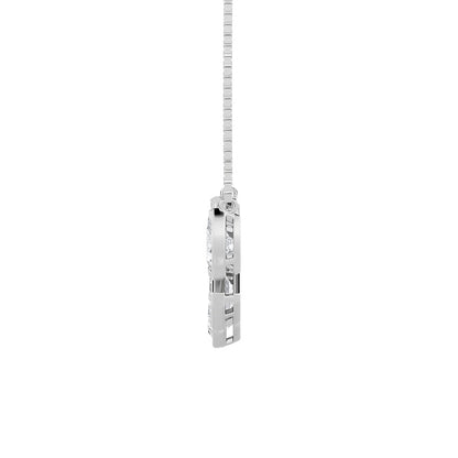 2.5CTW Oval Shaped Lab Grown Diamond (F/VS) Five Stone Necklace in 14K Gold