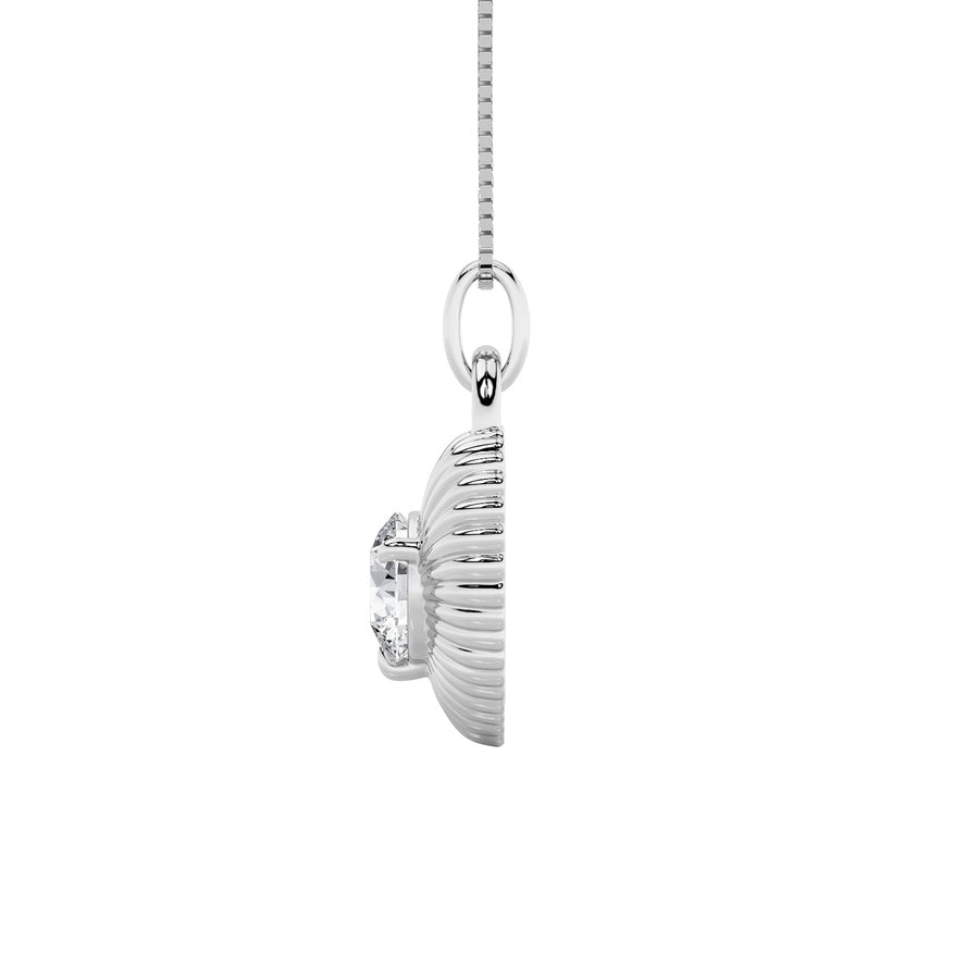 1.5CTW Round Shaped Lab Grown Diamond (F/VS) Heart Shaped Pendant in 14K Gold