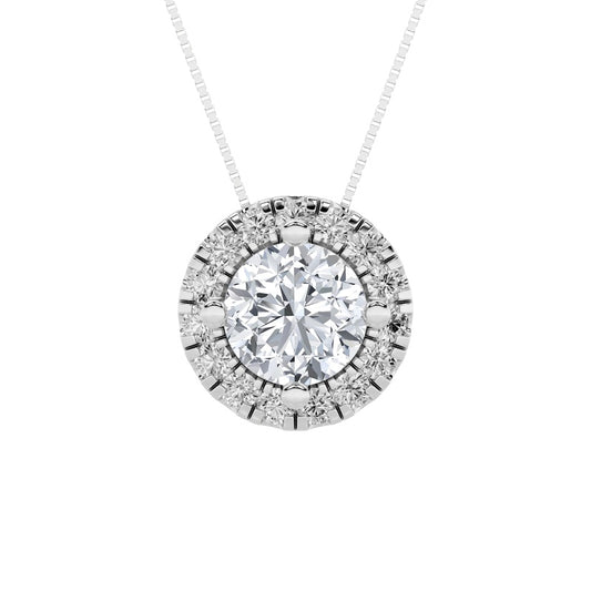 1.25CTW Round Shaped Lab Grown Diamond (F/VS) Pendant in 14K Gold