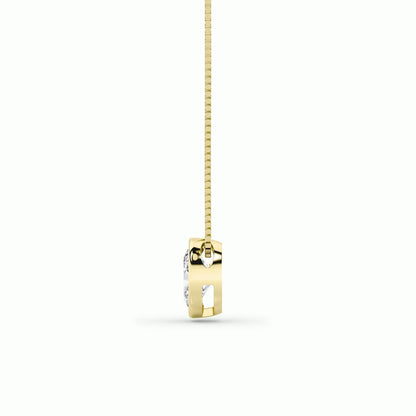 1CTW Oval Shaped Lab Grown Diamond (F/VS) Bezel Set Solitaire Pendant in 14K Gold