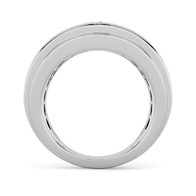 3CTW Round Shaped Lab Grown Diamond (G/VS) Mens Ring in 14K Gold