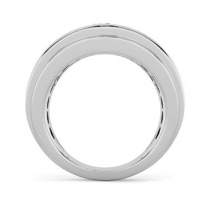 3CTW Round Shaped Lab Grown Diamond (G/VS) Mens Ring in 14K Gold