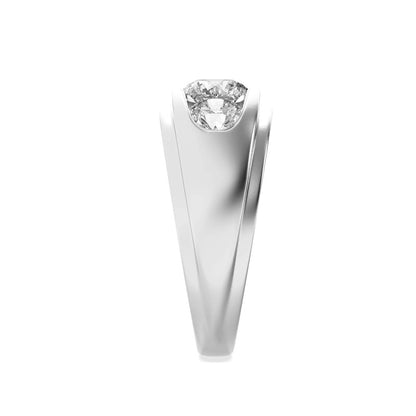3CTW Round Shaped Lab Grown Diamond (G/VS) Mens Ring in 14K Gold