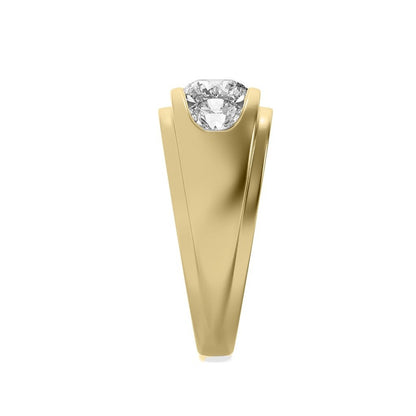 3CTW Round Shaped Lab Grown Diamond (G/VS) Mens Ring in 14K Gold