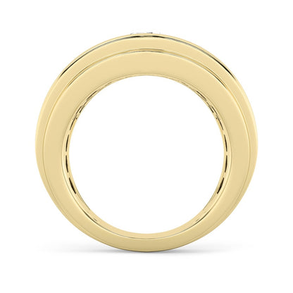 3CTW Round Shaped Lab Grown Diamond (G/VS) Mens Ring in 14K Gold