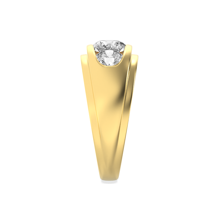 3CTW Round Shaped Lab Grown Diamond (G/VS) Mens Ring in 14K Gold