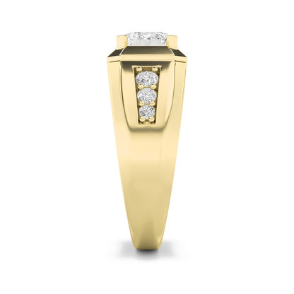 3.25CTW Emerald Shaped Lab Grown Diamond (F/VS) Ring in 14K Gold