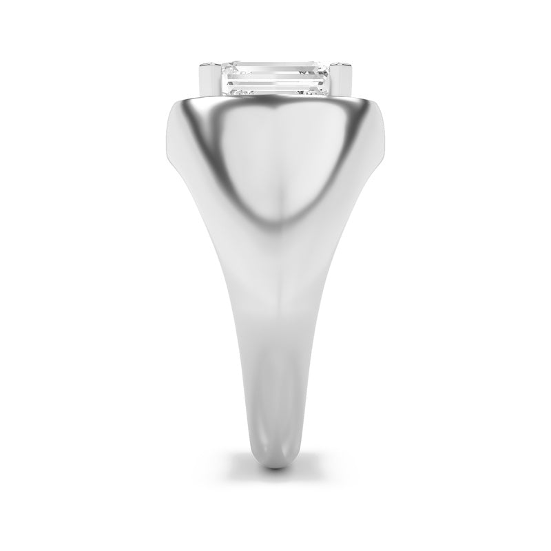 3CTW Emerald Shaped Lab Grown Diamond (F/VS) Men's Ring in 14K Gold