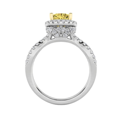 2.25CTW Elongated Cushion Shaped Lab Grown Diamond (F/VS) Ring in 14K Gold