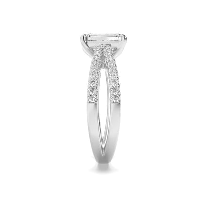 2CTW Radiant Shaped Lab Grown Diamond (F/VS) Engagement Ring in 14K Gold