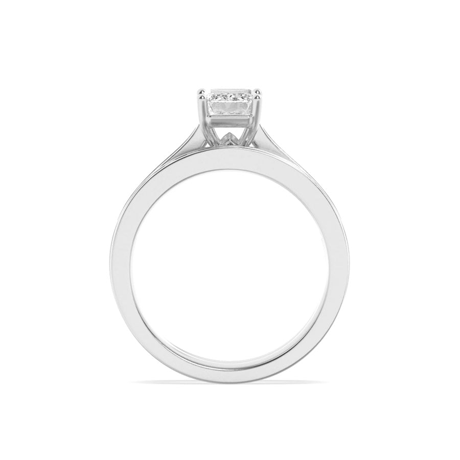 2CTW Emerald Shaped Lab Grown Diamond (F/VS) Channel Set Bridal Engagement Ring in 14K Gold