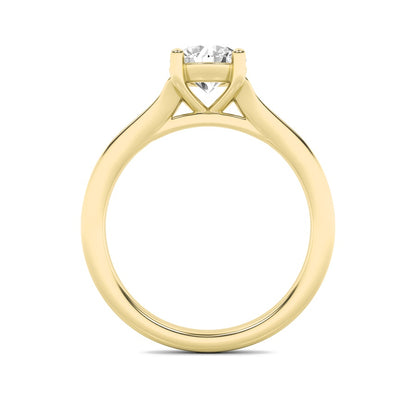 2CTW Round Shaped Lab Grown Diamond (F/VS) Split Shank Solitaire Engagement Ring in 14K Gold