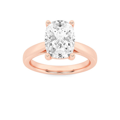 2CTW Elongated Cushion Shaped Lab Grown Diamond (G/VS) Classic Shank Solitaire Engagement Ring in 14K Gold