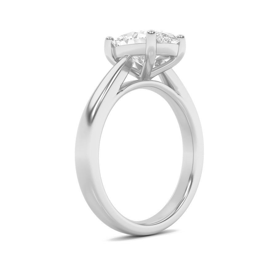 2CTW Oval Shaped Lab Grown Diamond (F/VS) Classic Shank Solitaire Engagement Ring in 14K Gold