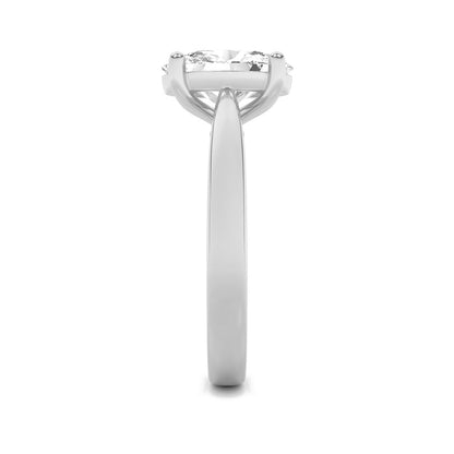 2CTW Oval Shaped Lab Grown Diamond (F/VS) Classic Shank Solitaire Engagement Ring in 14K Gold