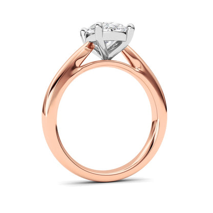 2CTW Oval Shaped Lab Grown Diamond (F/VS) Classic Shank Solitaire Engagement Ring in 14K Gold