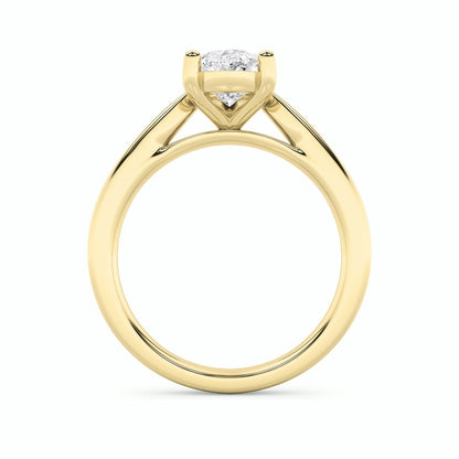 2CTW Pear Shaped Lab Grown Diamond (F/VS) Classic Shank Solitaire Engagement Ring in 14K Gold