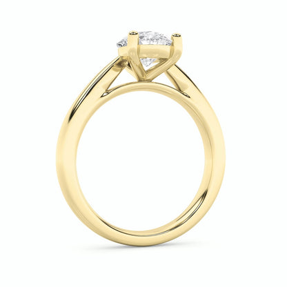 2CTW Pear Shaped Lab Grown Diamond (F/VS) Classic Shank Solitaire Engagement Ring in 14K Gold