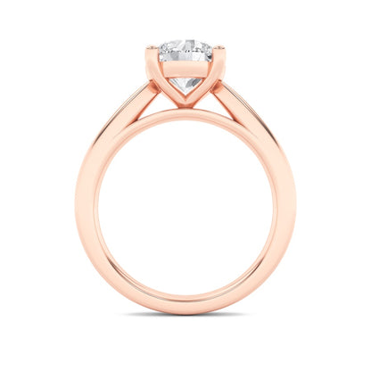 2CTW Round Shaped Lab Grown Diamond (F/VS) Classic Shank Solitaire Engagement Ring in 14K Gold