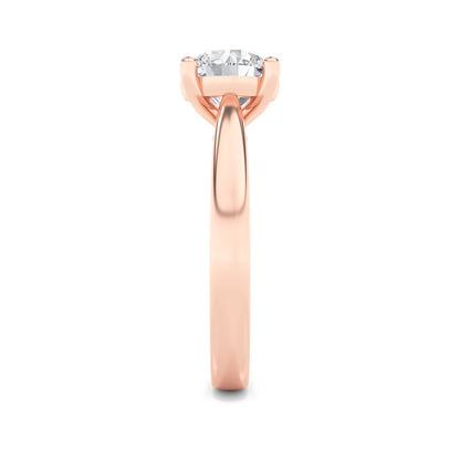 2CTW Round Shaped Lab Grown Diamond (F/VS) Classic Shank Solitaire Engagement Ring in 14K Gold