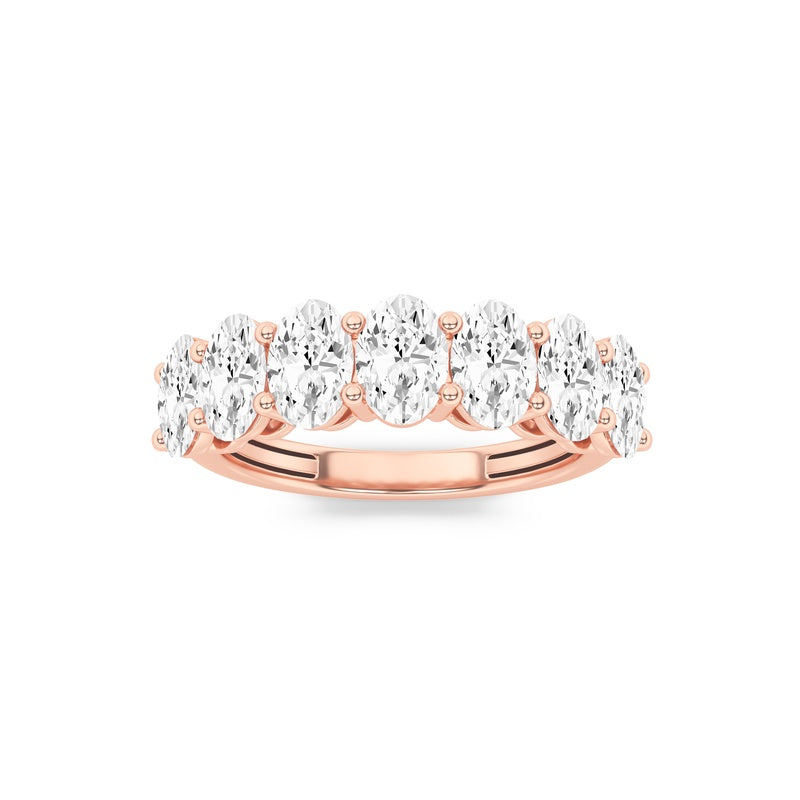 2.25CTW Oval Shaped Lab Grown Diamond (F/VS) Ring in 14K Rose Gold