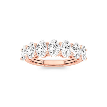2.25CTW Oval Shaped Lab Grown Diamond (F/VS) Ring in 14K Rose Gold