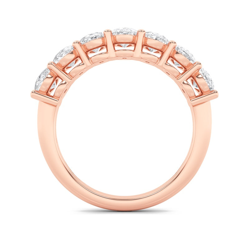 2.25CTW Oval Shaped Lab Grown Diamond (F/VS) Ring in 14K Rose Gold