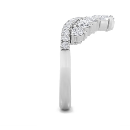 1.5CTW Pear Shaped Lab Grown Diamond (F/VS) Fancy Contour Ring in 14K Gold