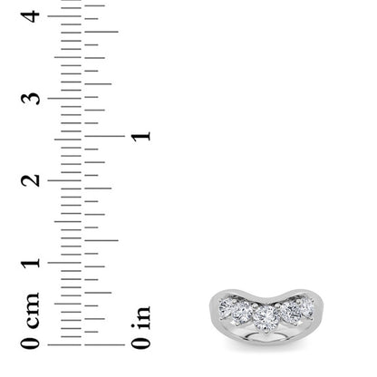 1CTW Round Shaped Lab Grown Diamond (F/VS) Fancy Contour Ring in 14K Gold