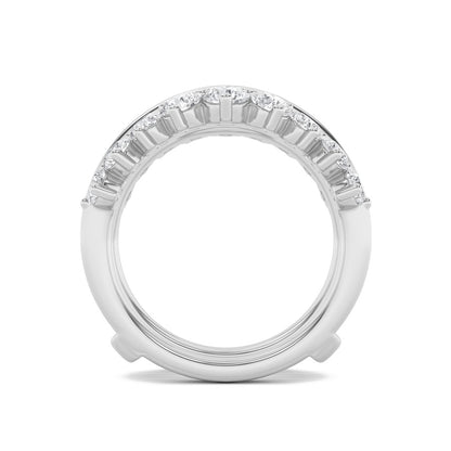 2CTW Round Shaped Lab Grown Diamond (F/VS) Insert Jacket Ring in 14K Gold