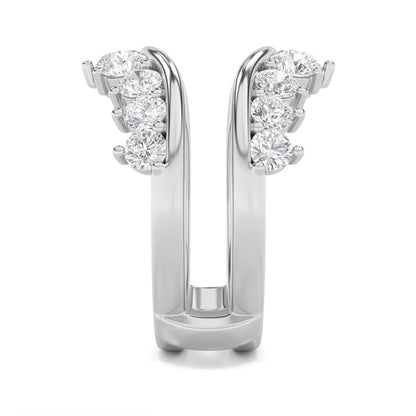 2CTW Round Shaped Lab Grown Diamond (F/VS) Insert Jacket Ring in 14K Gold