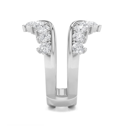 2CTW Round Shaped Lab Grown Diamond (F/VS) Insert Jacket Ring in 14K Gold