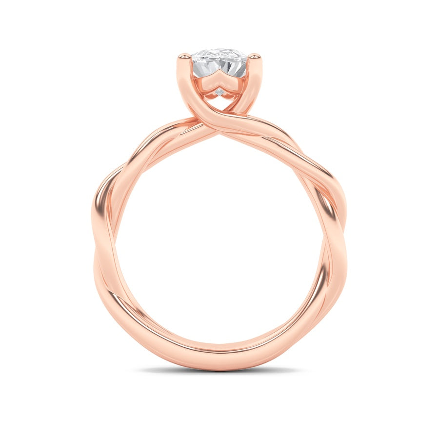 1.5CTW Oval Shaped Lab Grown Diamond (F/VS) Ring in 14K White Gold