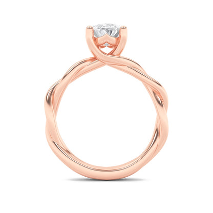 1.5CTW Oval Shaped Lab Grown Diamond (F/VS) Ring in 14K White Gold