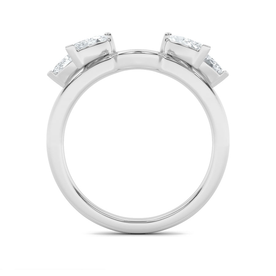 1CTW Marquise Shaped Lab Grown Diamond (F/VS) Wrap Ring in 14K Gold