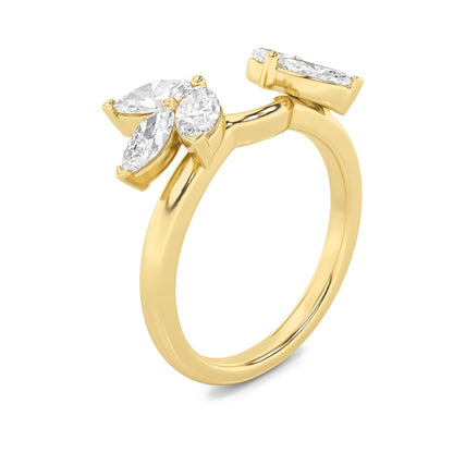 1CTW Marquise Shaped Lab Grown Diamond (F/VS) Wrap Ring in 14K Gold