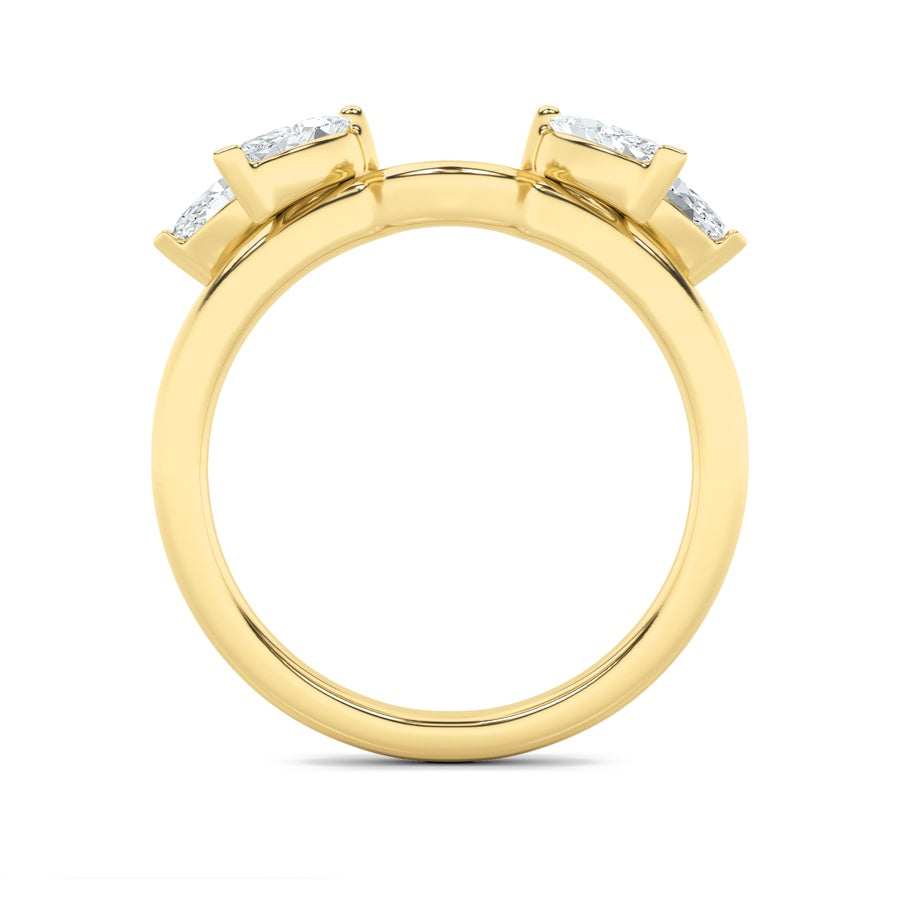1CTW Marquise Shaped Lab Grown Diamond (F/VS) Wrap Ring in 14K Gold