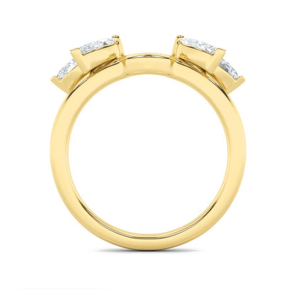 1CTW Marquise Shaped Lab Grown Diamond (F/VS) Wrap Ring in 14K Gold