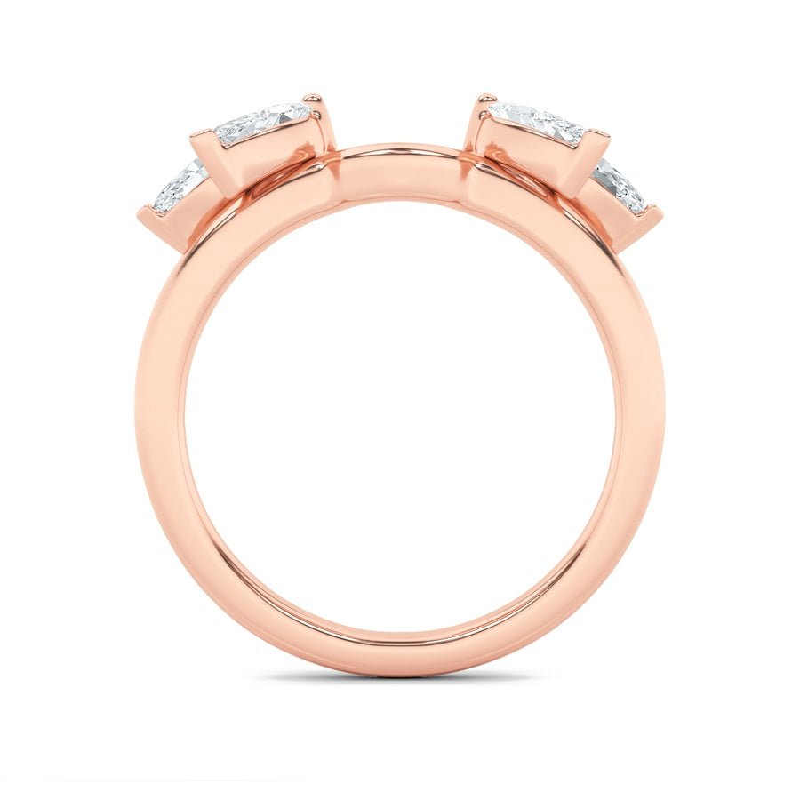 1CTW Marquise Shaped Lab Grown Diamond (F/VS) Wrap Ring in 14K Gold
