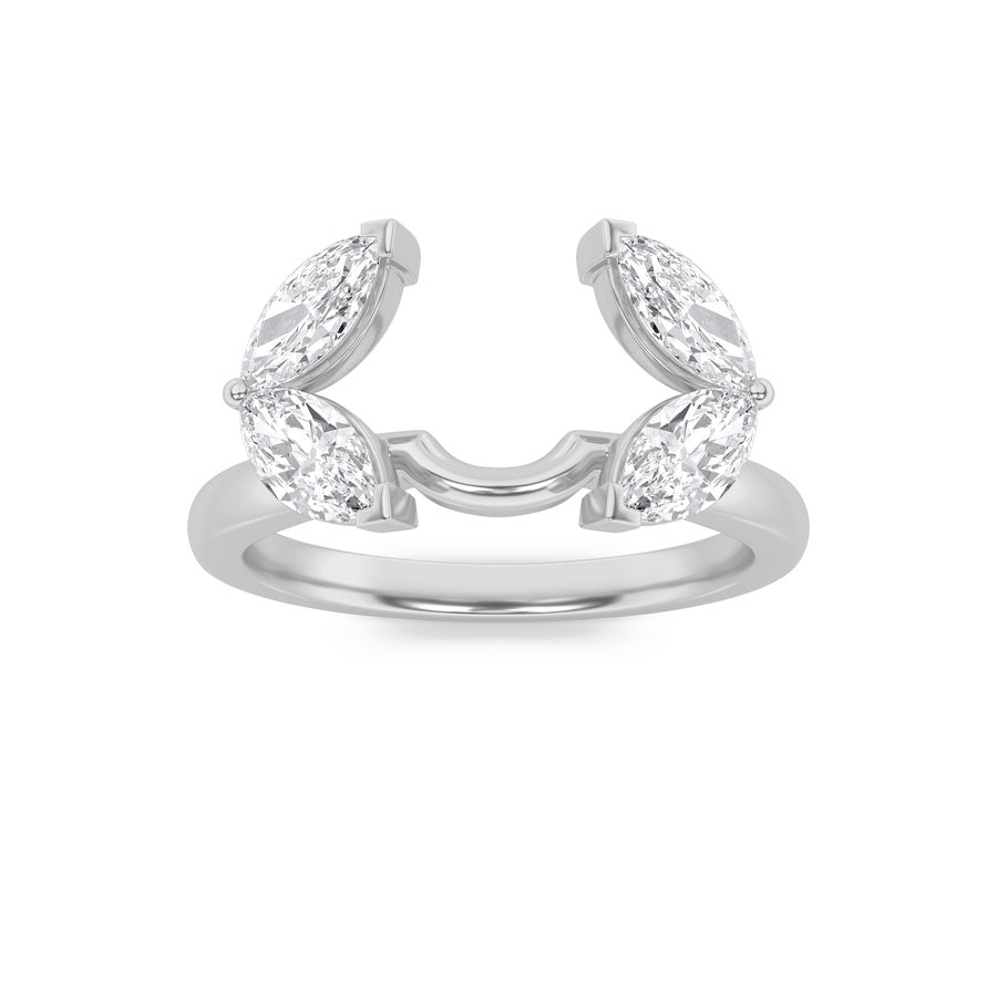 1CTW Marquise Shaped Lab Grown Diamond (F/VS) Wrap Ring in 14K Gold