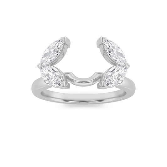 1CTW Marquise Shaped Lab Grown Diamond (F/VS) Wrap Ring in 14K Gold