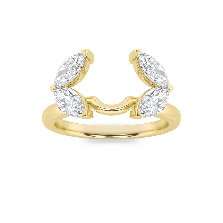 1CTW Marquise Shaped Lab Grown Diamond (F/VS) Wrap Ring in 14K Gold