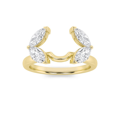 1CTW Marquise Shaped Lab Grown Diamond (F/VS) Wrap Ring in 14K Gold