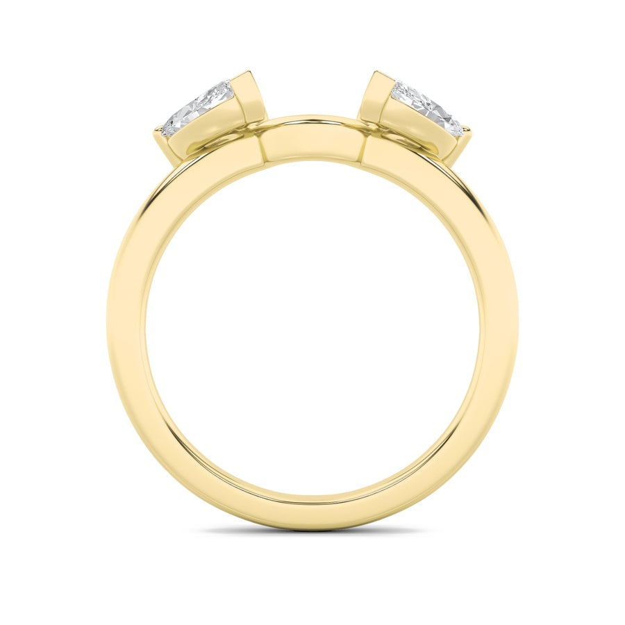 1CTW Marquise Shaped Lab Grown Diamond (F/VS) Wrap Ring in 14K Gold