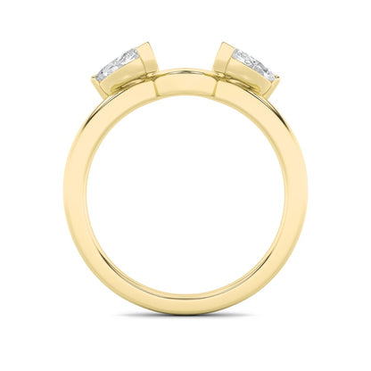 1CTW Marquise Shaped Lab Grown Diamond (F/VS) Wrap Ring in 14K Gold